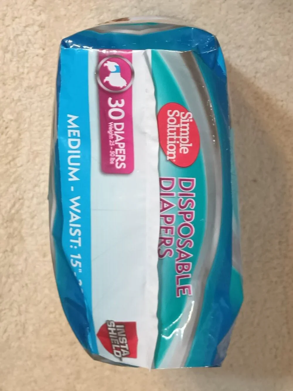 NEW~ Simple Solution Disposable Female Dog Diapers, Med. 15